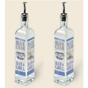  Artworks olive oil bottle ~ Blue Crab Bar and Grill ~ set 