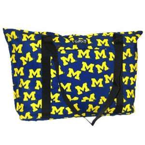 Michigan Wolverines Navy Blue Deluxe Tote  Sports 
