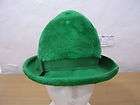 Vintage 40s Green Brim Tilt Hat St Pats Day  