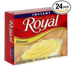 Royal Instant Pudding, Lemon, 3.125 Ounce Boxes (Pack of 24)  