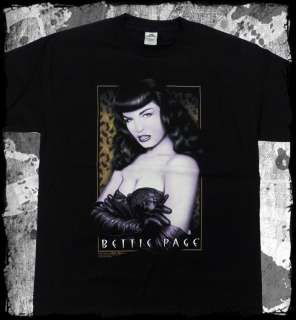 Bettie Page   Leopard Print   official t shirt   FAST SHIPPING  