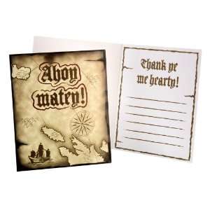  Lets Party By Party Destination Pirates Thank You Notes 