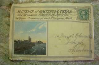 Galveston Texas 1914 postcard folder  