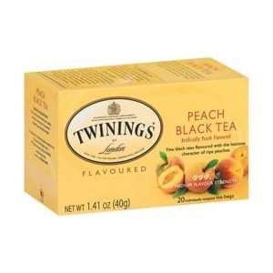   Peach Black Tea, Tea Bags, 20 Count Box (20 Tea Bags) 