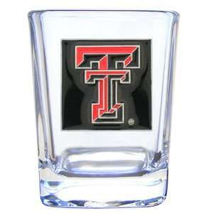 Texas Tech Red Raiders Square Shot Glass   NCAA College Athletics Fan 
