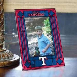 Texas Rangers Art Glass Picture Frame