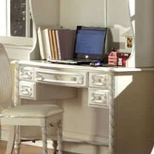  Alexandra Home Office Desk in Pearl White Finish