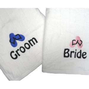  Personalized Bride or Groom Beach Towel