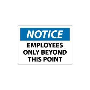   NOTICE Employees Only Beyond This Point Safety Sign