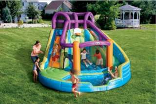 New Kids Little Tikes Inflatable Water Slide Wet Dry Bouncer Splash 