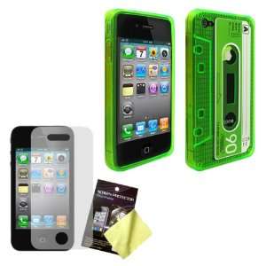 Cbus Wireless Green Flex Gel Cassette Tape Case / Skin / Cover & LCD 