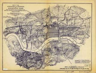 Civil War map Knoxville Tennessee  