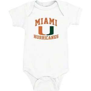  Miami Hurricanes White Aptitude Baby Creeper Sports 
