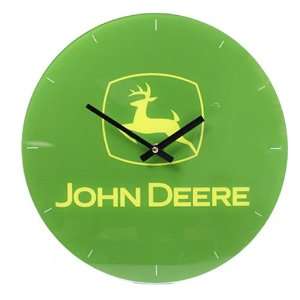  John Deere Tractor Farm Machinery Equipment Glass Clock 