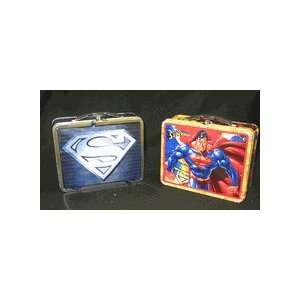    Superman S Shield Logo Metal Lunch Box *SALE*