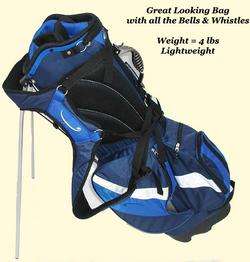 X4 Mens Complete Golf Club Set Bag w/ Hybrid Style iron  