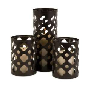  Set of 3 Norte Cutwork Candle Holders