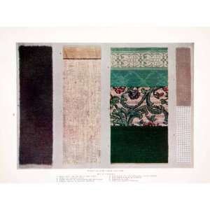 1919 Color Print Interior Design Sample Fabric Material Color Scheme 
