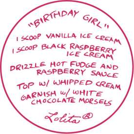 Lolita Love My Ice Cream Sundae BIRTHDAY GIRL Bowl NIB  