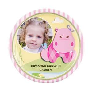  Hippo Pink Personalized Dinner Plates (8) Toys & Games