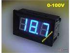 Small DC0 100V Blue LED Digital Panel Meter Voltmeter Gauge PWR 7 20V 