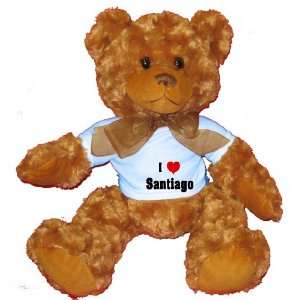  I Love/Heart Santiago Plush Teddy Bear with BLUE T Shirt 