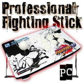 Pro Fighting Stick Arcade 6 White Buttons Joystick Street Fighter IV 