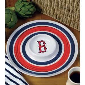 Boston Red Sox Melamine 14 Chip and Dip Set  Sports 