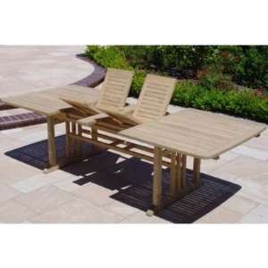  Teakwood Double Extended Table Patio, Lawn & Garden