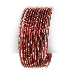   Color Textured Bangle Bracelet    MANY COLORS TO CHOOSE FROM, Rust