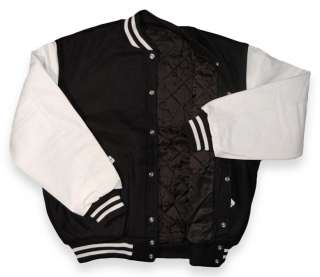 More Pictures of This Black and White Varsity Letterman Jacket