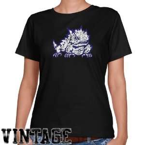  TCU Horned Frogs T Shirts  TCU Horned Frogs Ladies Black 