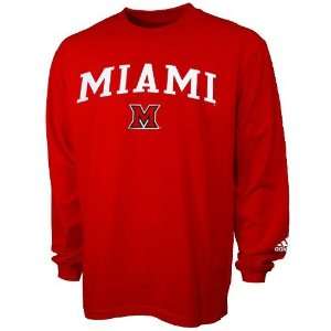  adidas Miami University Redhawks Red In Play Long Sleeve T 