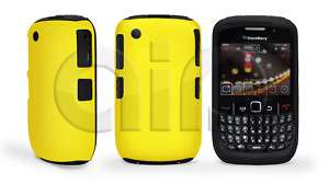 BlackBerry 8520 8530 Rubberized Yellow Anti Shock Case  