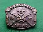 NRA RIFLE MARKSMAN FIRST CLASS 50 FEET AWARD PIN MARKED BLACKINGTON