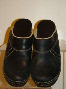 Sanita Black Slide Mules Clogs Sandals Shoes Size 41 10.5 11  