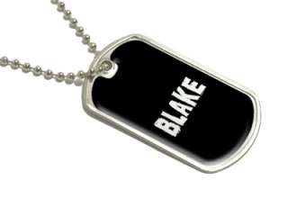Blake   Name Military Dog Tag Luggage Keychain  