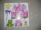PRINCESS CASTLES , MAGIC WAND AND CROWN WALL DECALS