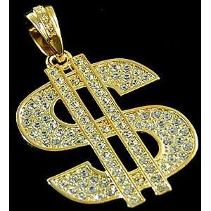  Bling Dollar Hip Hop Mens Necklace 