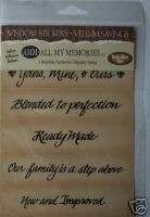 FAMILY BLENDED HERITAGE VELLUM SCRAPBOOK STICKERS  