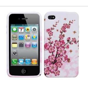   Cherry Blossom Tree Branch Pink Flowers on White candy skin jelly case