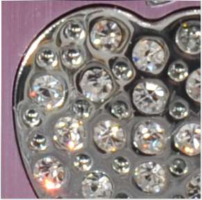 SILVER CHROMED METAL ALUMINIUM BLING DIAMOND CASE COVER FITS FOR 