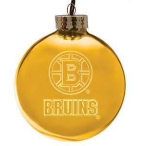  Boston Bruins 4 Laser Etched Holiday Tree Ornament   NHL 