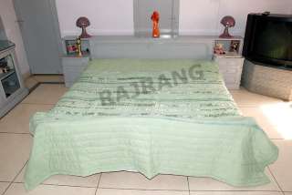 Bedspread With Lace Work (Size 108 X 88 Inches)