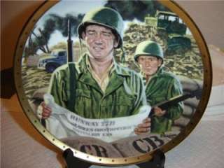 John Wayne Bravery Under Fire Franklin Mint Collectible Plate 