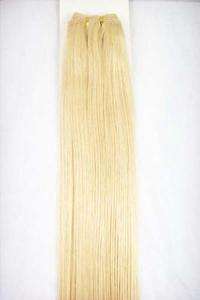   100% Real Human Hair Extensions/Weft #613 Lightest Blond,20long,100g