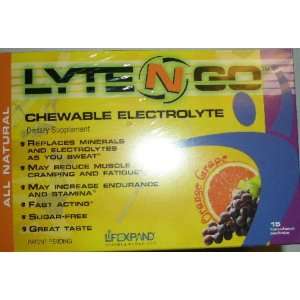 Lyte N Go Chewable Electrolyte Tabs, Sugar Free, Fast Acting, Replaces 