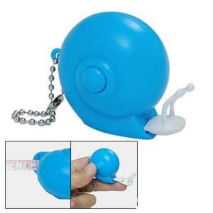  Blue Plastic Snail Tape Measure Ruler with Key Chain 1m 