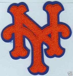 New York Mets Chenille NY iron on patch 6 x 6  