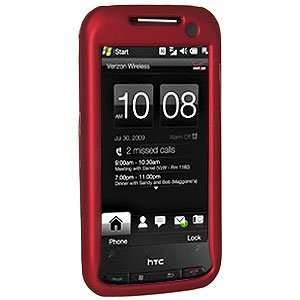 New Amzer Rubberized Red Snap Crystal Hard Case For Sprint Htc Touch 